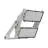 Ledvance LED Floodlight Max Radial 45 Aluminium Grey 900W 185000lm 45D - 740 Cool White | IP66 - Symmetrical